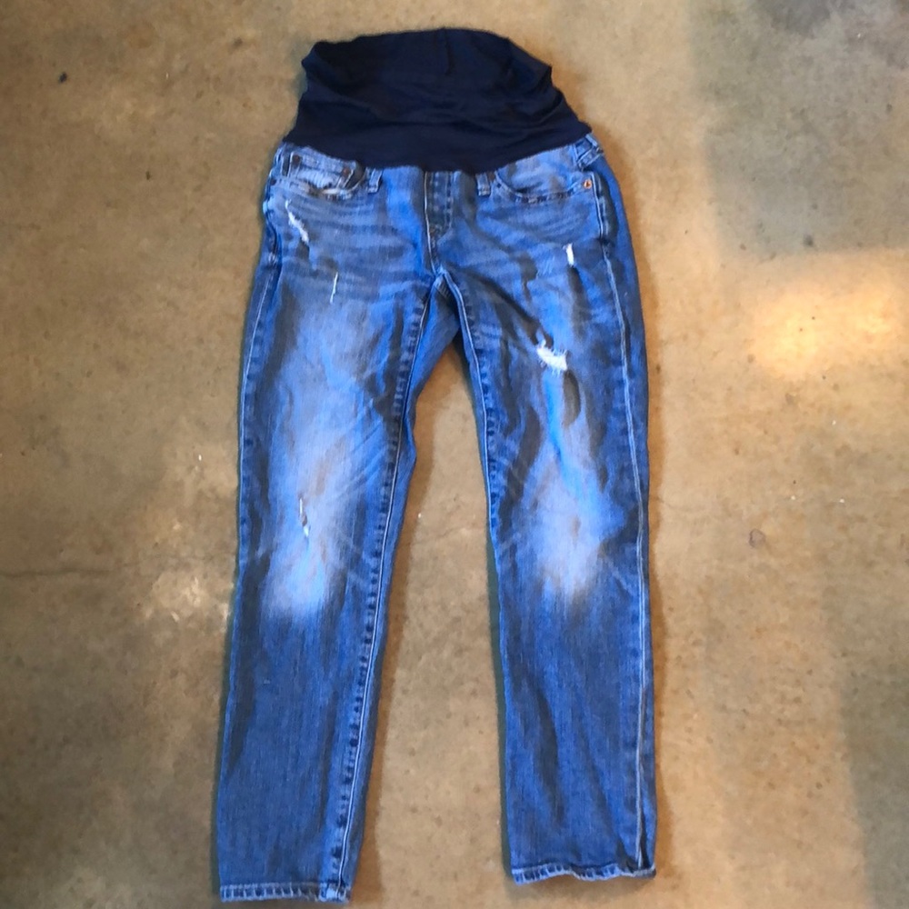 Gap maternity distressed jeans